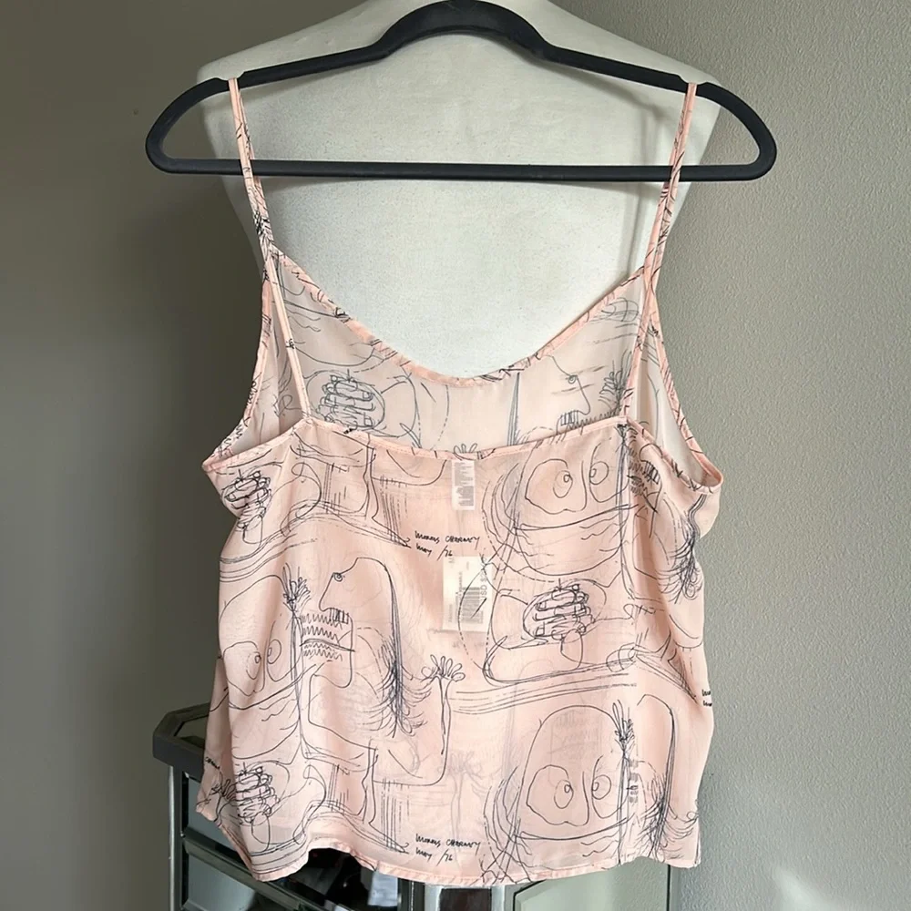 American Apparel | Womens Chiffon Morris Charney 1976 Sketch Cami Tank - Size M - Picture 5 of 9